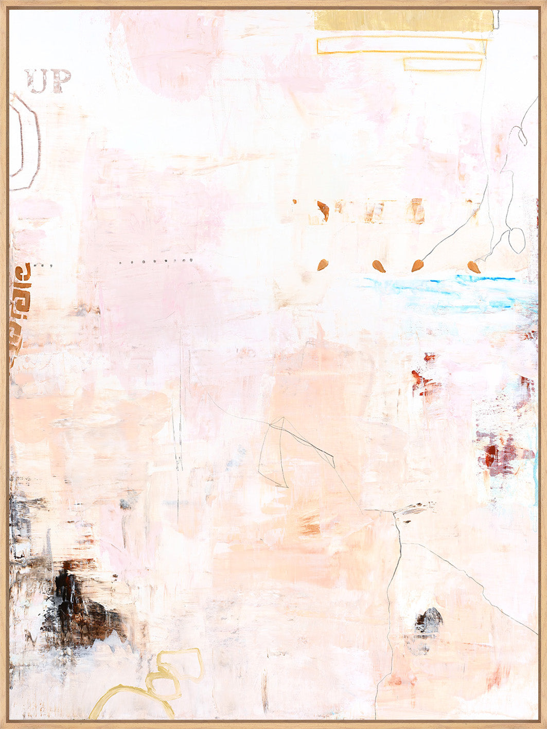 Small Notes – Abstraktes Wandbild handgemalt, Hochformat