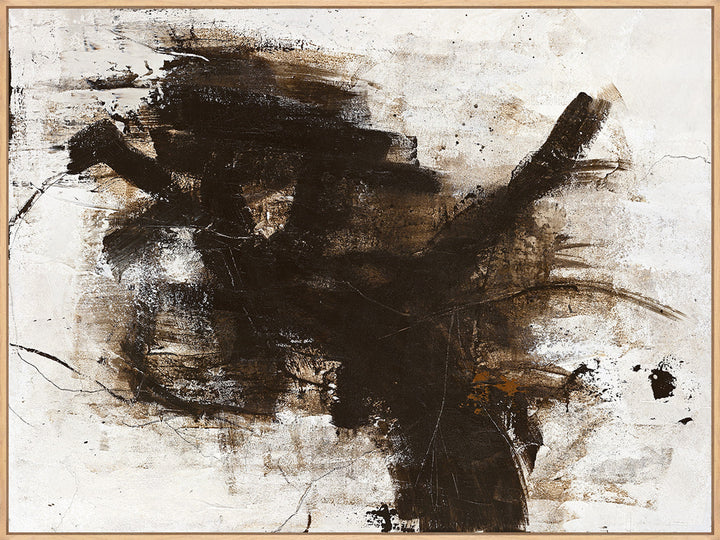 The Invisible – Abstraktes Wandbild handgemalt, Querformat