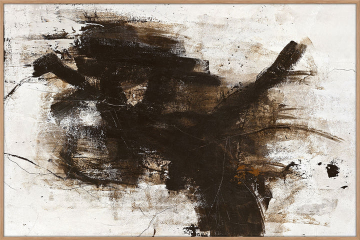 The Invisible – Abstraktes Wandbild handgemalt, Querformat