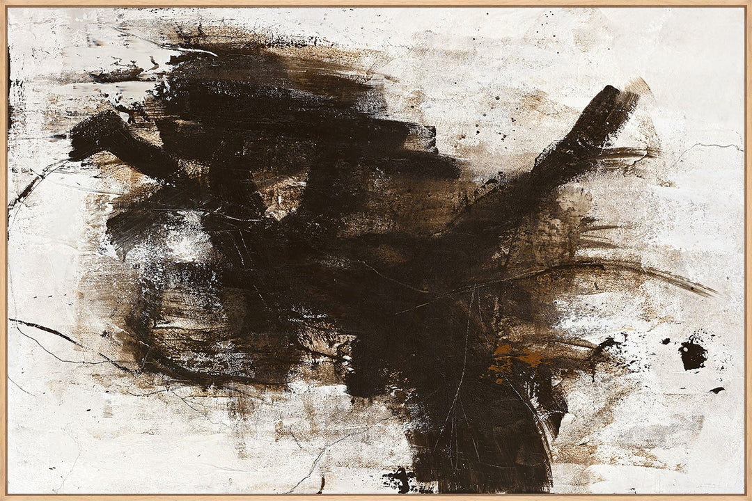 The Invisible – Abstraktes Wandbild handgemalt, Querformat
