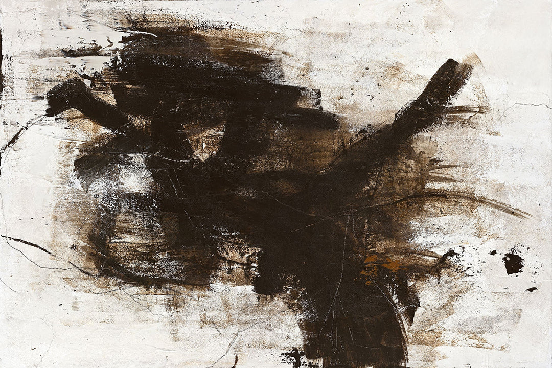 The Invisible – Abstraktes Wandbild handgemalt, Querformat