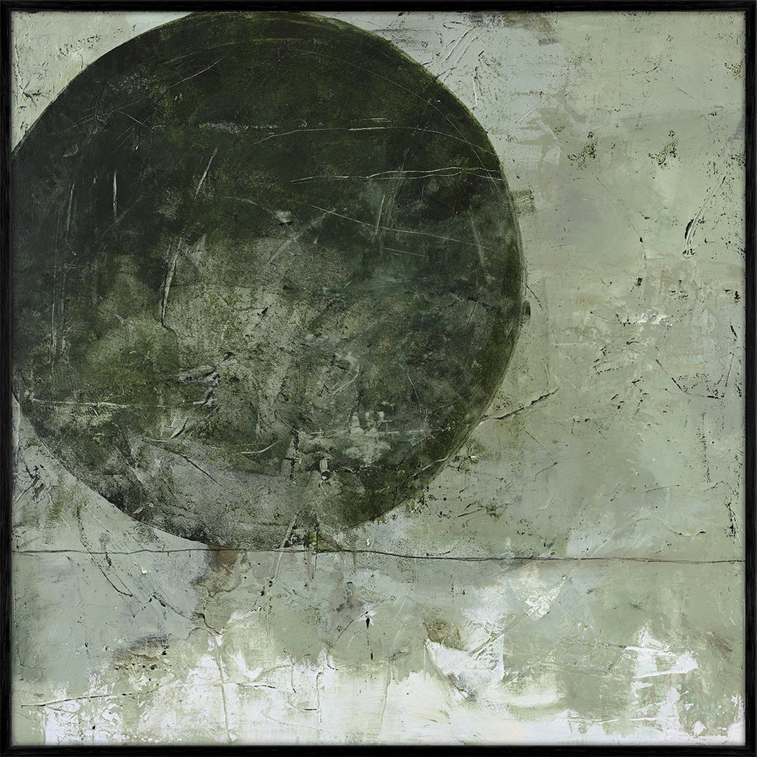 Light Ball – Abstraktes Wandbild handgemalt, quadratisch