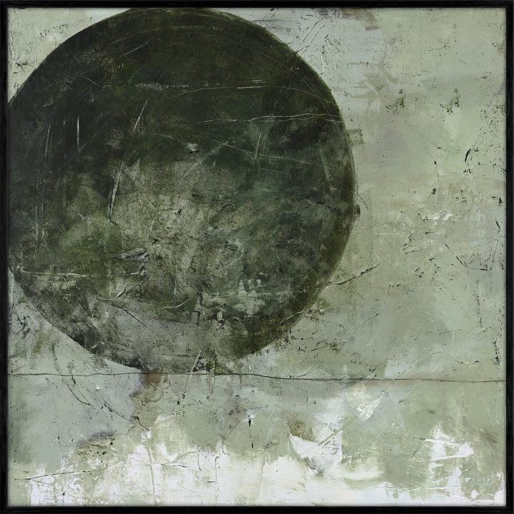 Light Ball – Abstraktes Wandbild handgemalt, quadratisch