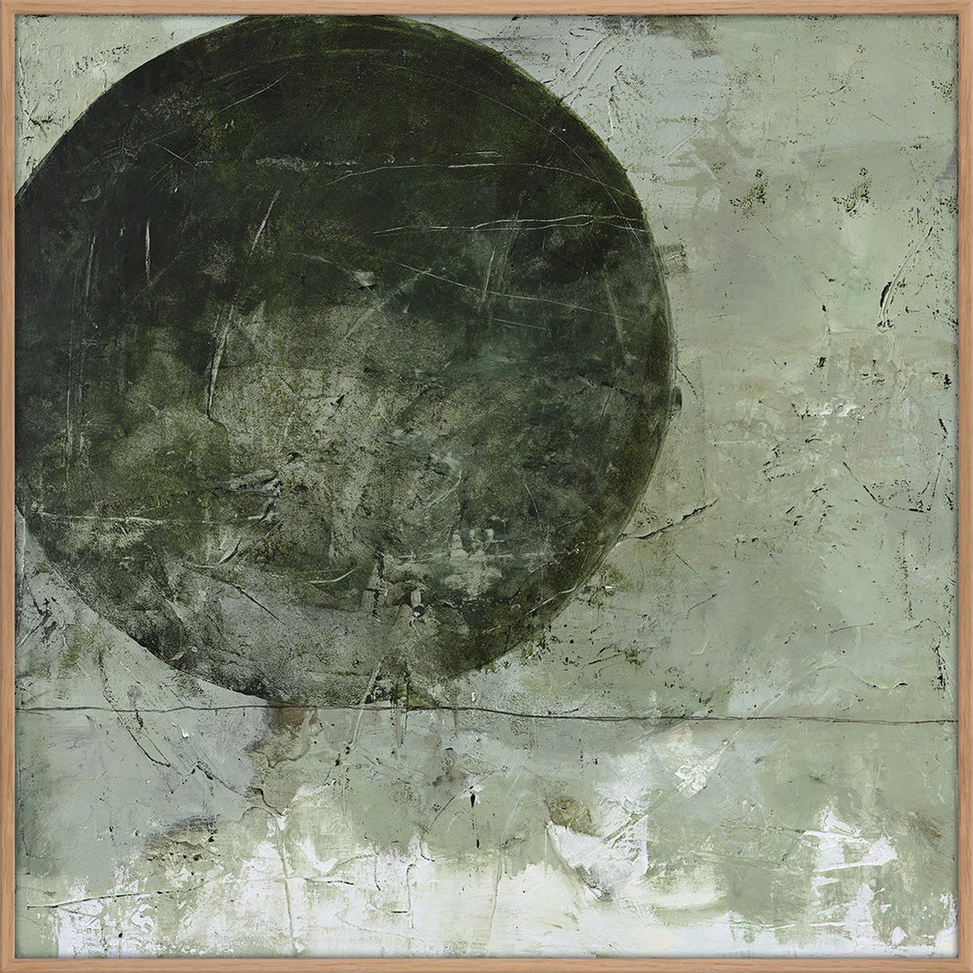 Light Ball – Abstraktes Wandbild handgemalt, quadratisch