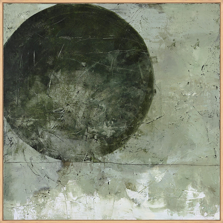 Light Ball – Abstraktes Wandbild handgemalt, quadratisch