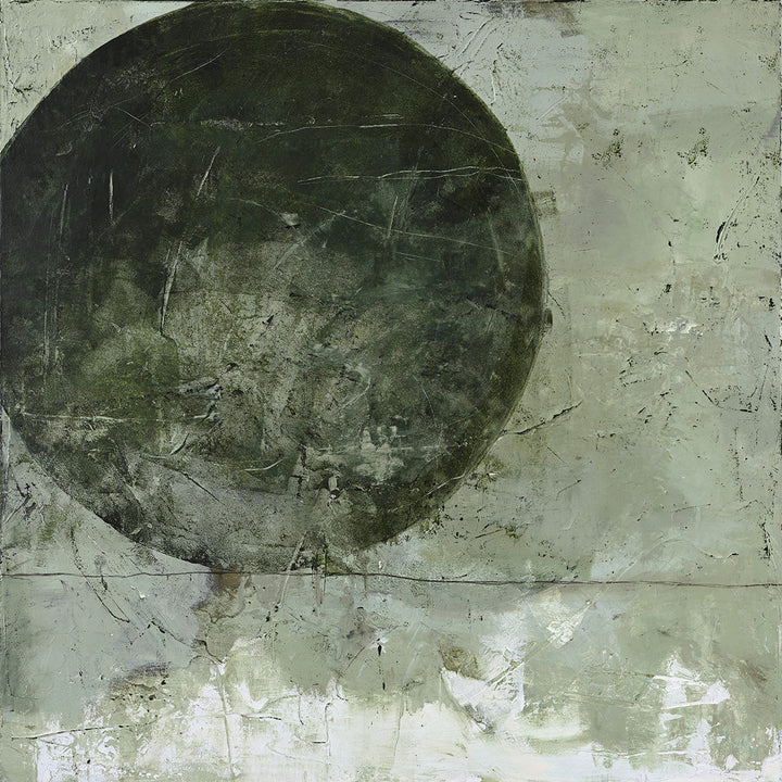 Light Ball – Abstraktes Wandbild handgemalt, quadratisch