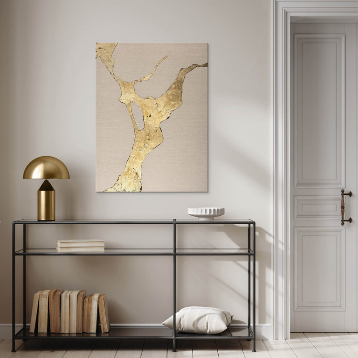 Wild Horizon Gold – Abstraktes Wandbild handgemalt