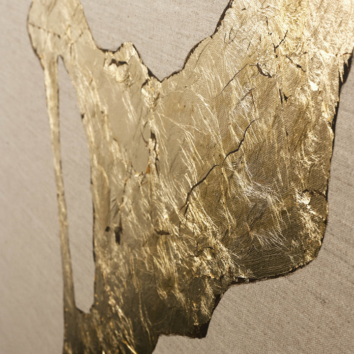 Wild Horizon Gold – Abstraktes Wandbild handgemalt