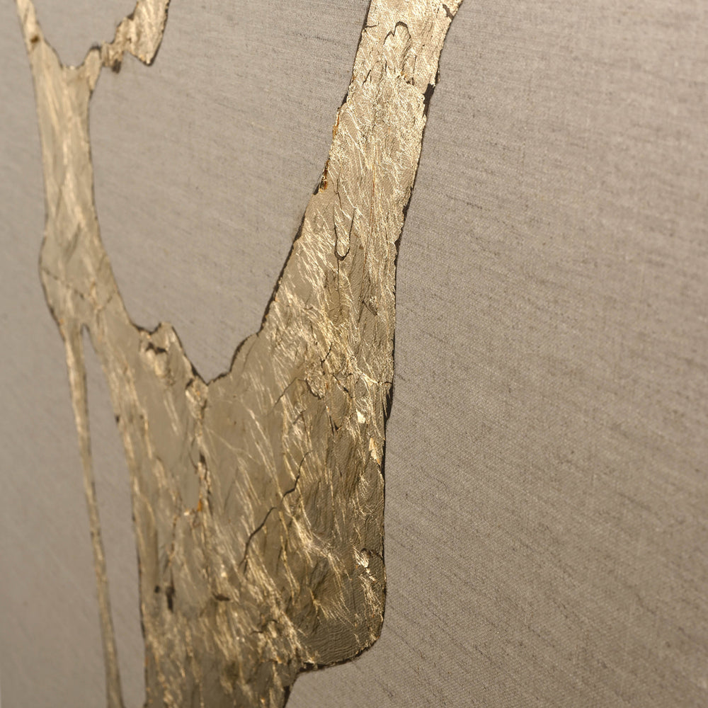 Wild Horizon Gold – Abstraktes Wandbild handgemalt