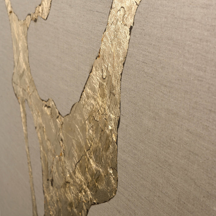 Wild Horizon Gold – Abstraktes Wandbild handgemalt
