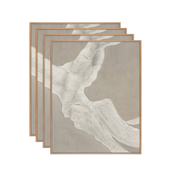 Art Shape 3 – Skandinavisches Wandbild mit Eichenrahmen