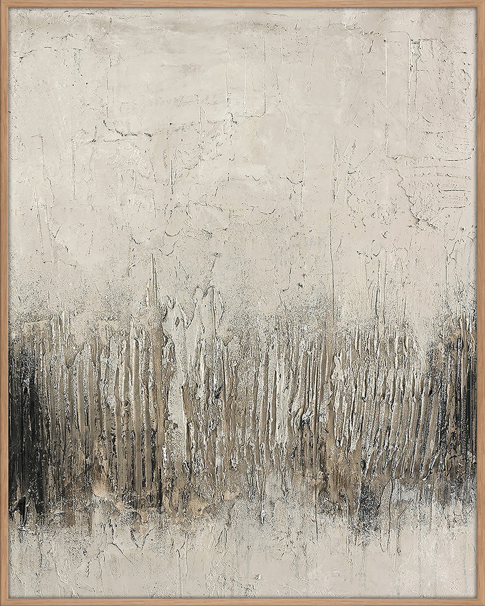Rocky – Skandinavisches Wandbild mit Eichenrahmen, Hochformat