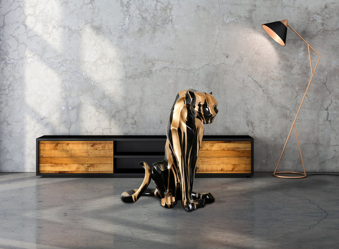 Skulptur Sitzender Panther