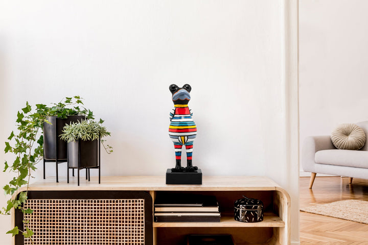 Skulptur Gestreifter Frosch