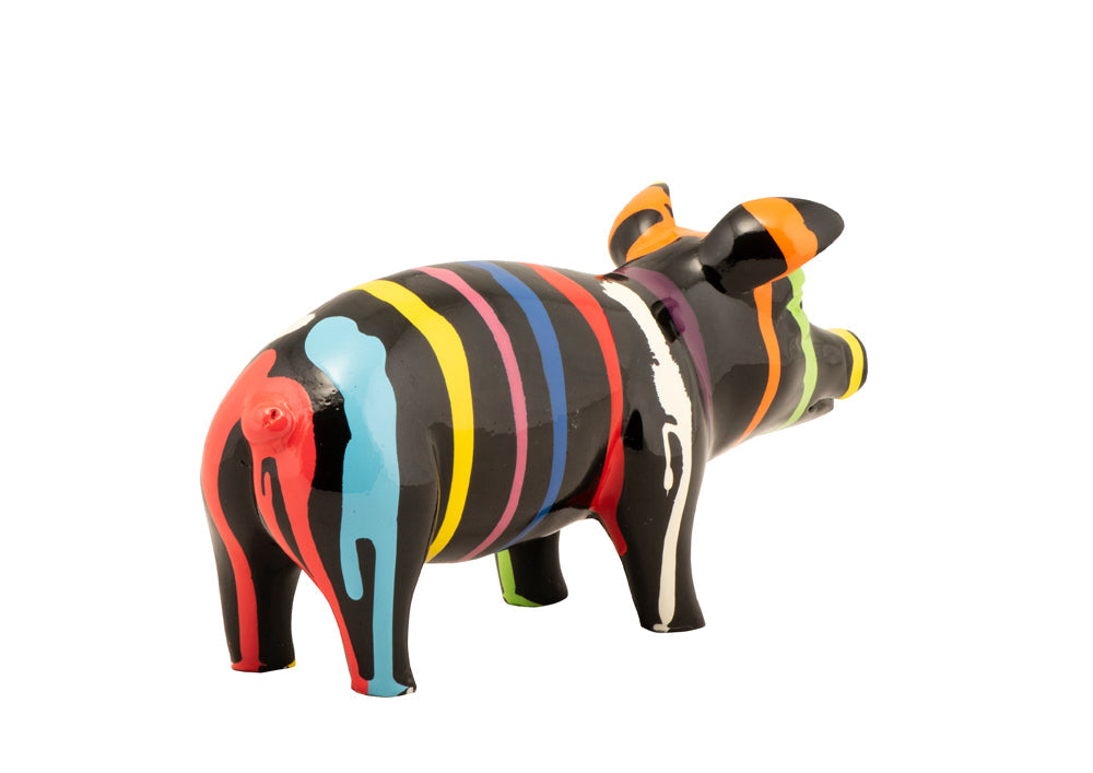 Skulptur Buntes Schweinchen