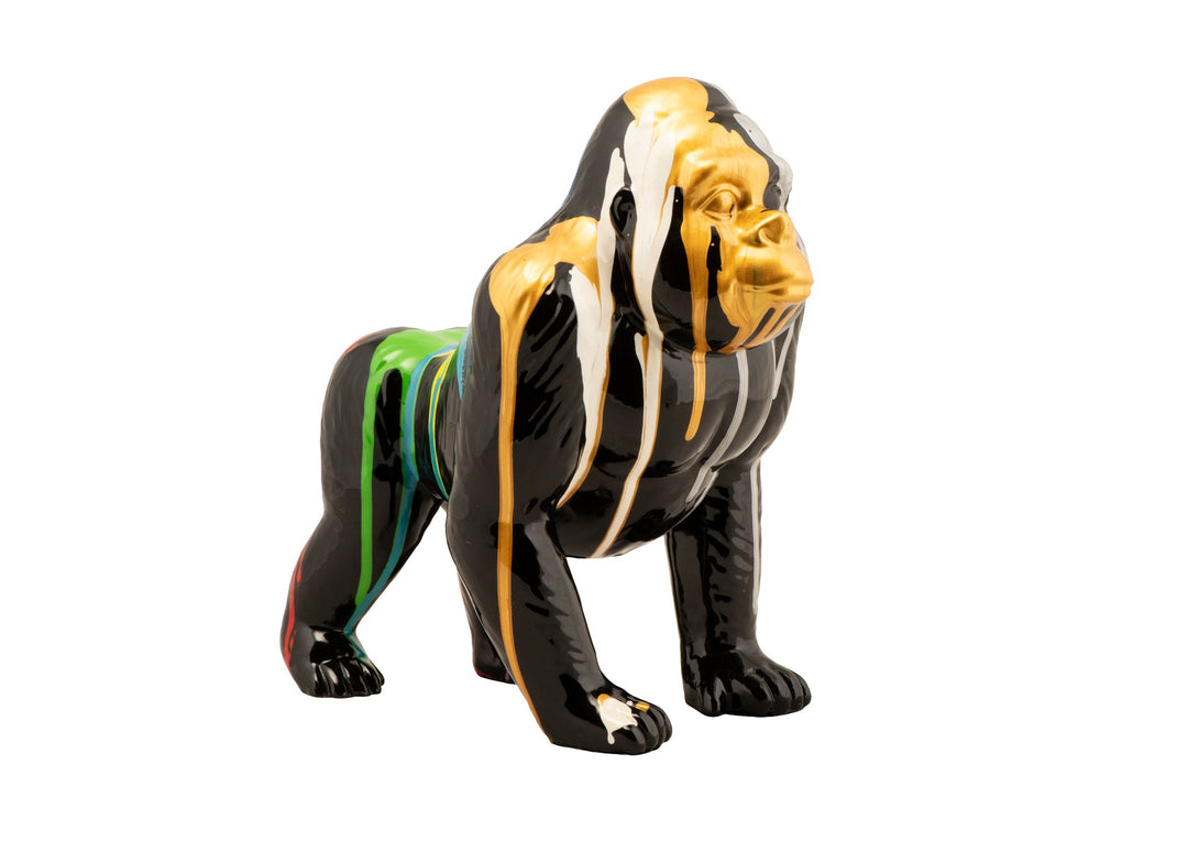 Skulptur Bunter Gorilla