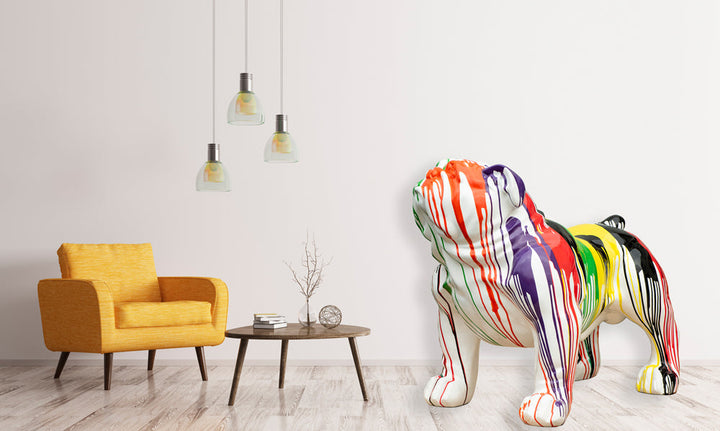 Skulptur Bunter Hund XL