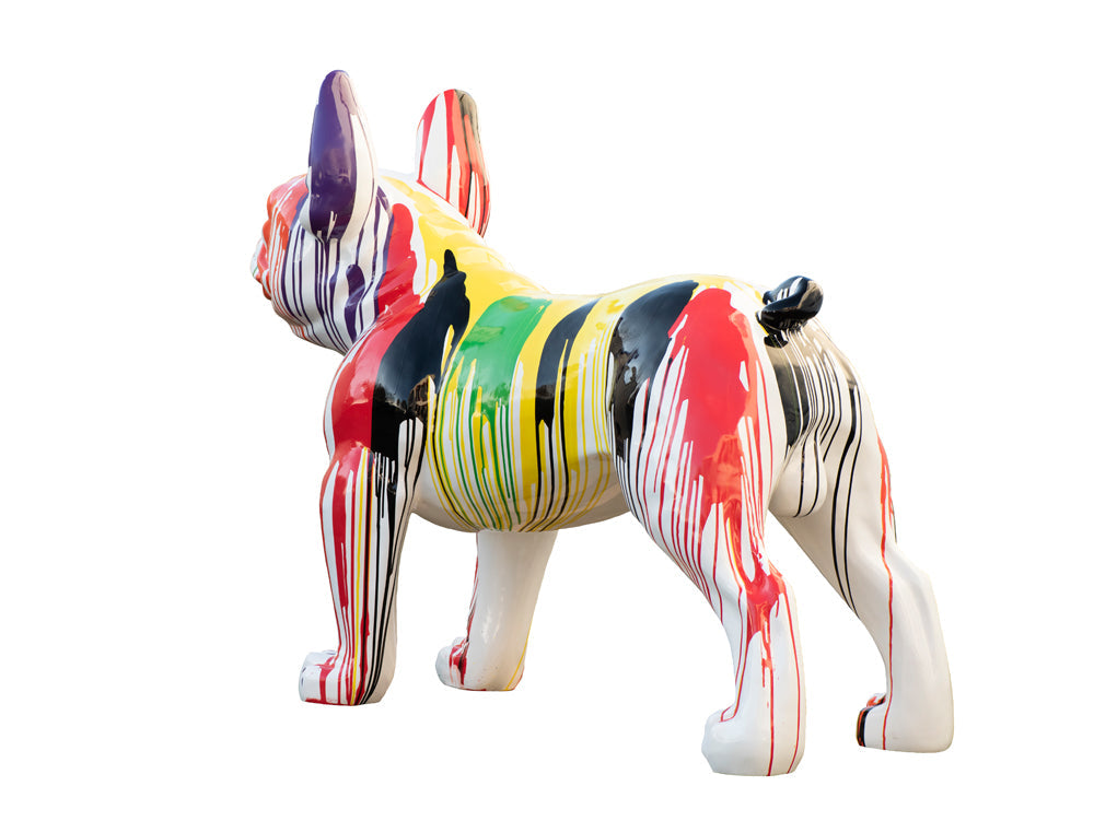 Skulptur Bunte Bulldogge XXL