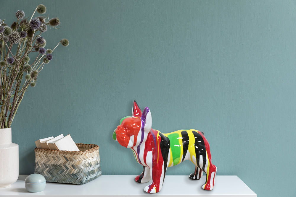 Skulptur Bunte Bulldogge
