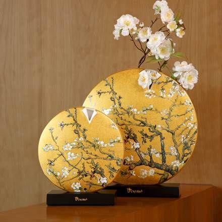 "Mandelbaum Gold" | Vincent Van Gogh  - Vase 33.5cm