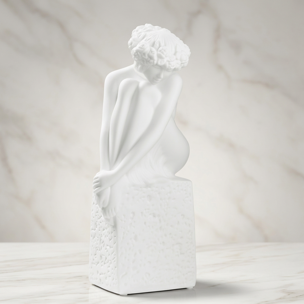Sternzeichen Jungfrau, weiblich – Figur aus Biskuitporzellan