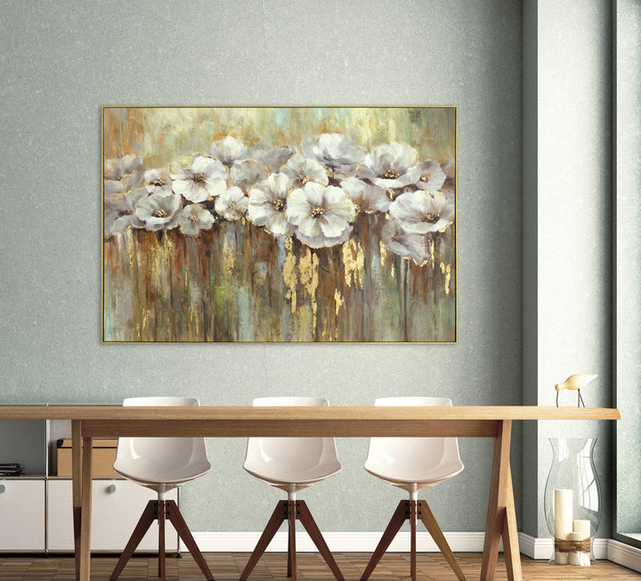Weißer Mohn mit Gold