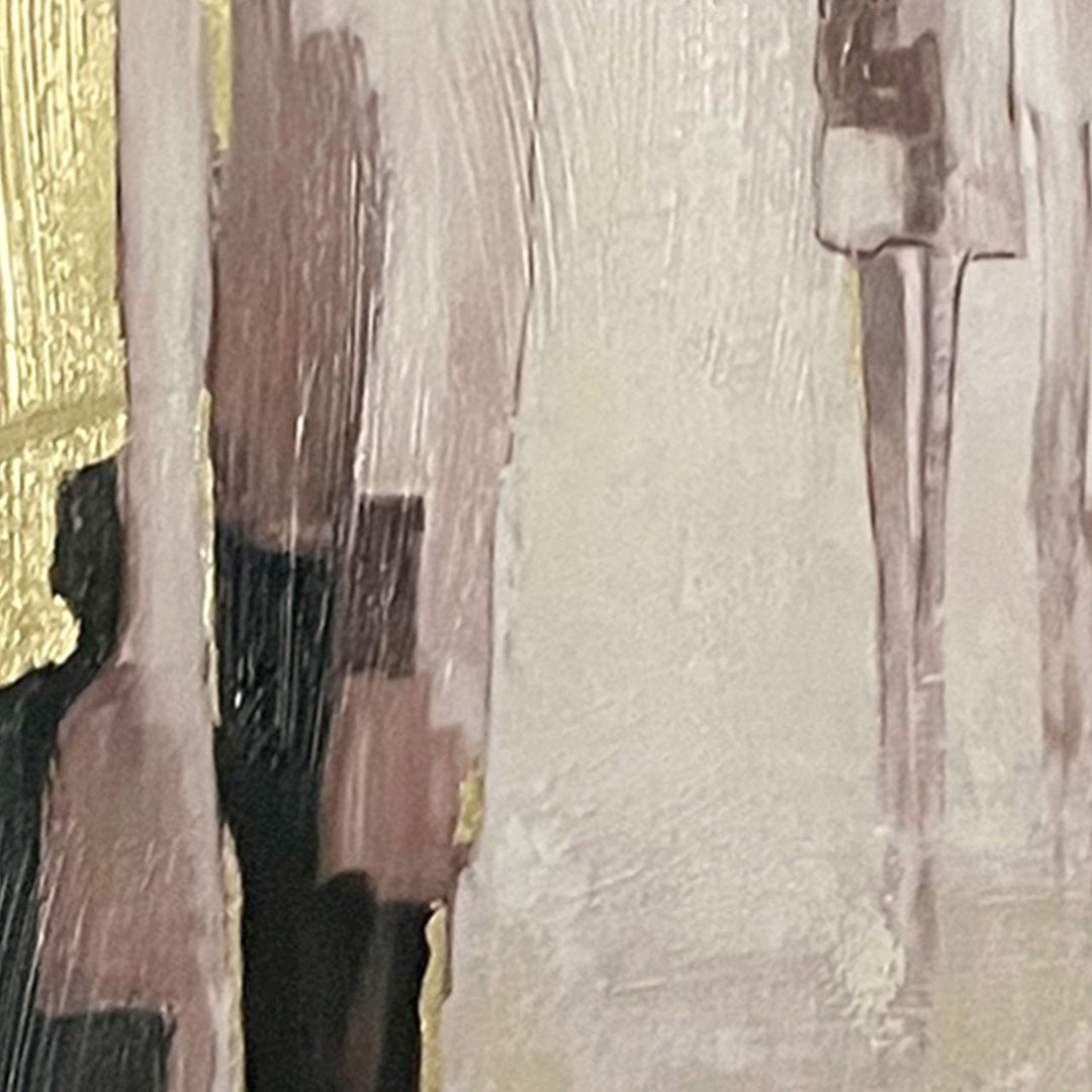 Gold People – Handveredelter Kunstdruck auf Leinwand