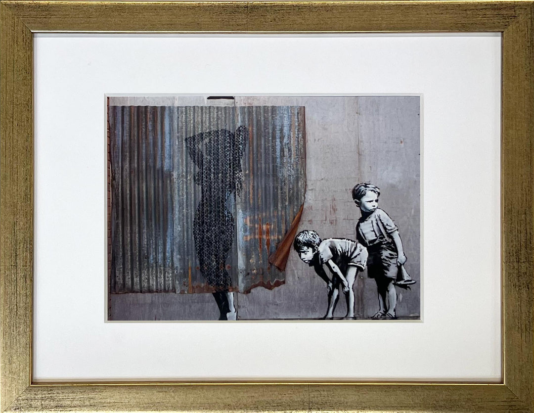 "Peek A Boo Shower" - Banksy Miniprint