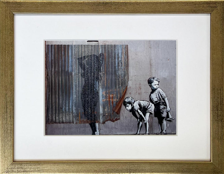 "Peek A Boo Shower" - Banksy Miniprint