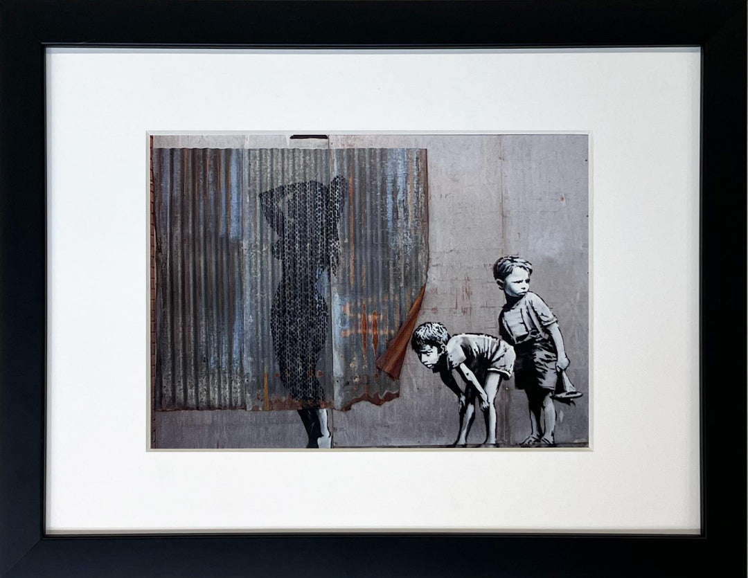 "Peek A Boo Shower" - Banksy Miniprint