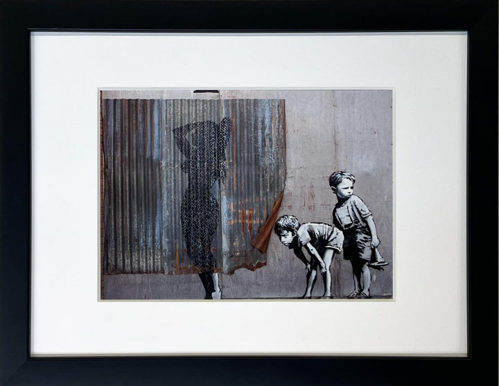 "Peek A Boo Shower" - Banksy Miniprint