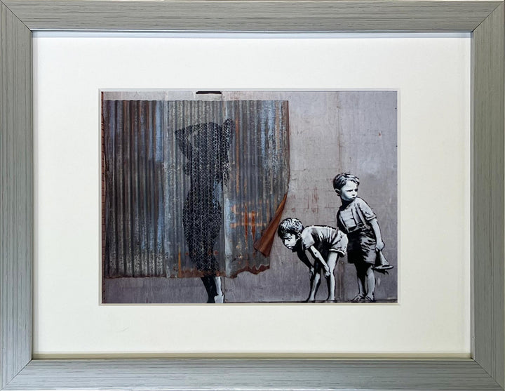"Peek A Boo Shower" - Banksy Miniprint