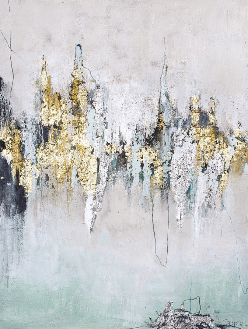Amazing – Florales Strukturbild handgemalt, Hochformat