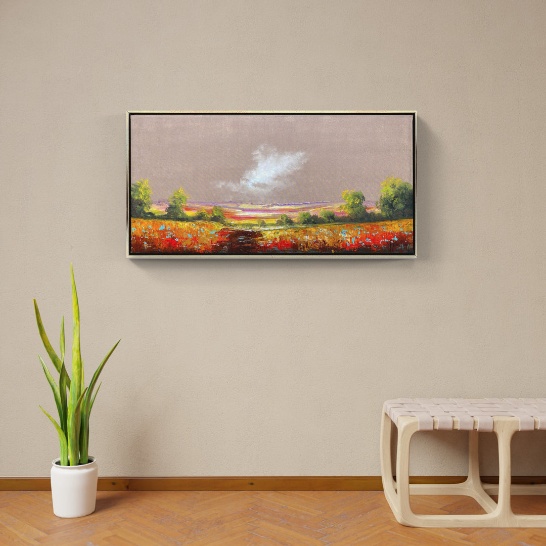 "Landschaft nach Sonnenuntergang" | D. Dumont