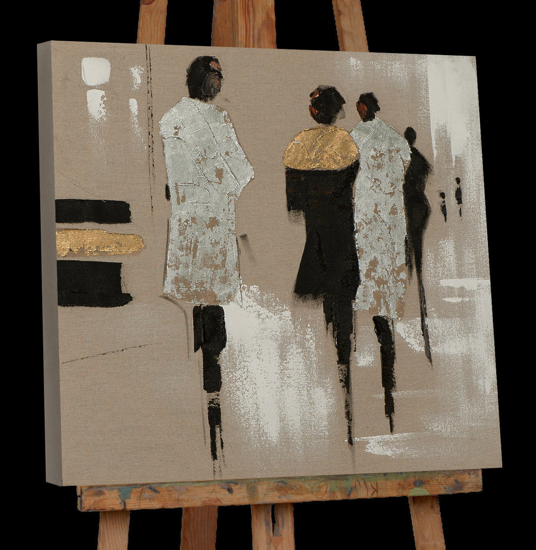 Modenschau mit  gold und silber