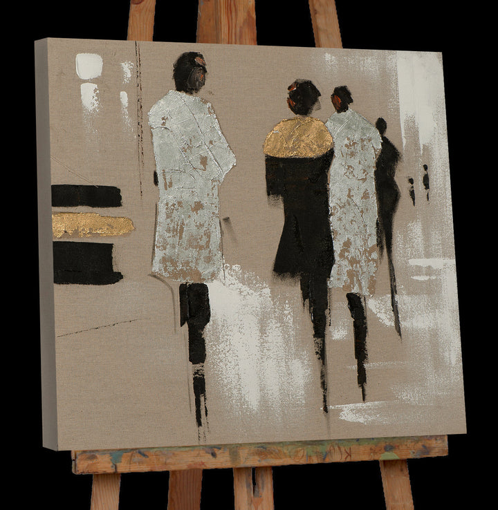 Modenschau mit  gold und silber