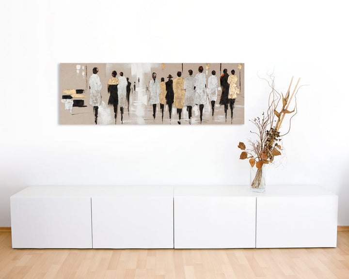 Modenschau mit  gold und silber