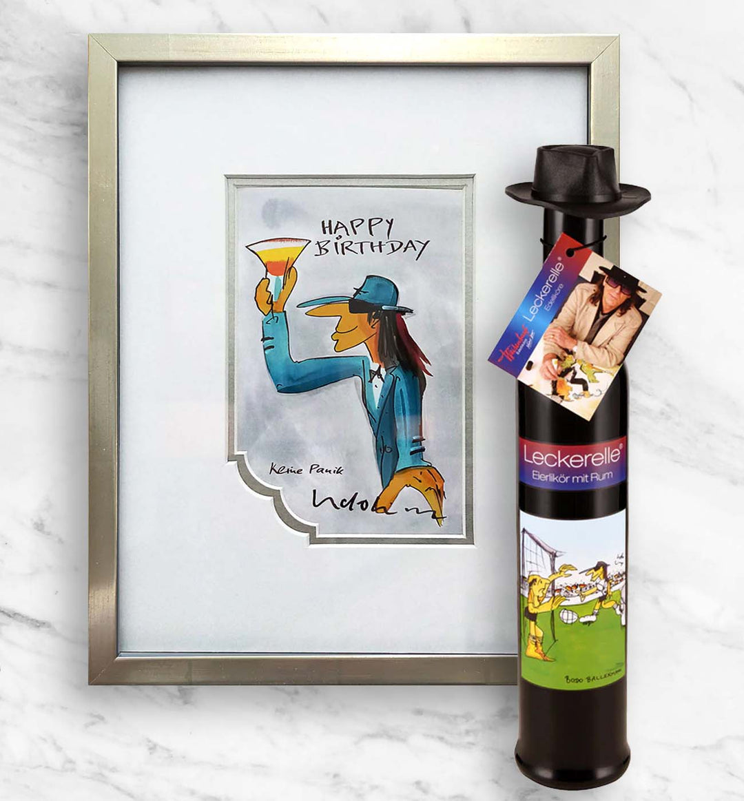 Geburtstags- Geschenkpaket: Miniprint + Leckerelle | Udo Lindenberg