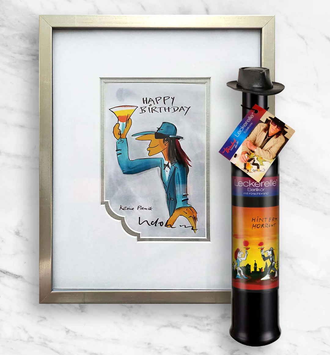 Geburtstags- Geschenkpaket: Miniprint + Leckerelle | Udo Lindenberg