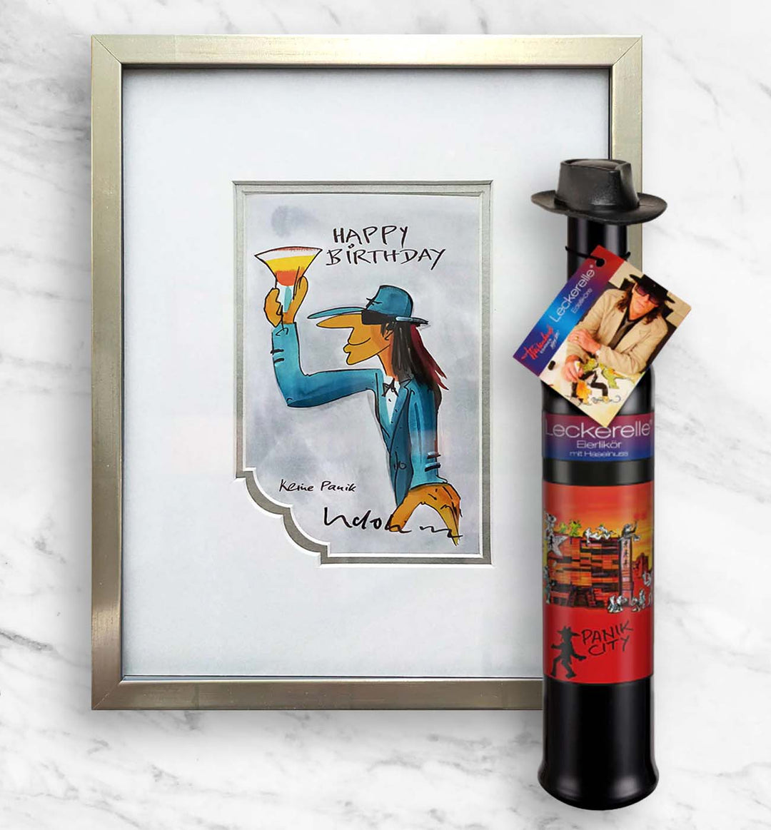 Geburtstags- Geschenkpaket: Miniprint + Leckerelle | Udo Lindenberg