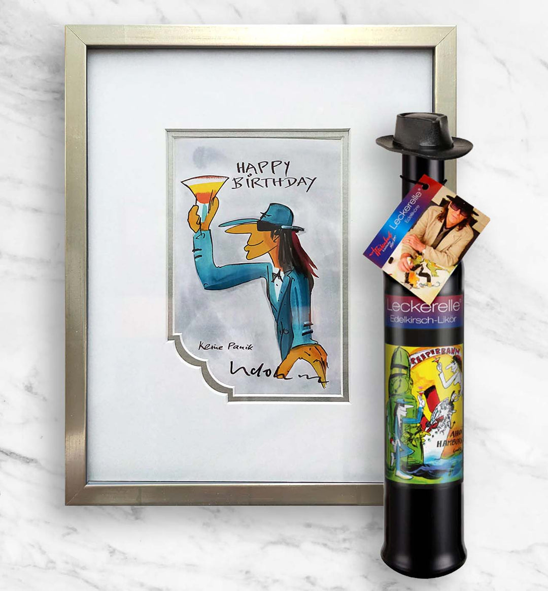 Geburtstags- Geschenkpaket: Miniprint + Leckerelle | Udo Lindenberg