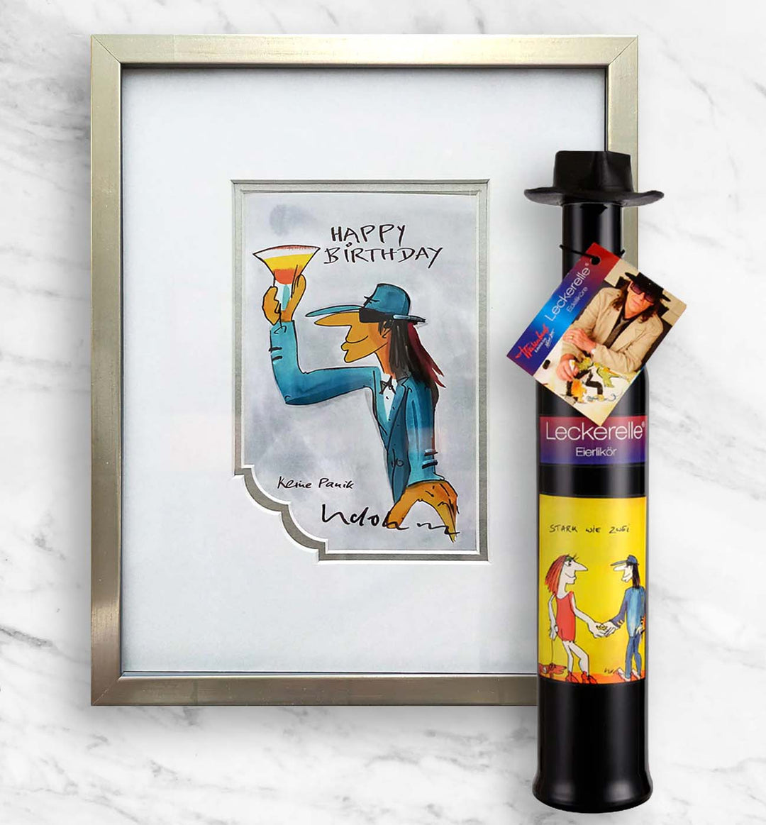 Geburtstags- Geschenkpaket: Miniprint + Leckerelle | Udo Lindenberg