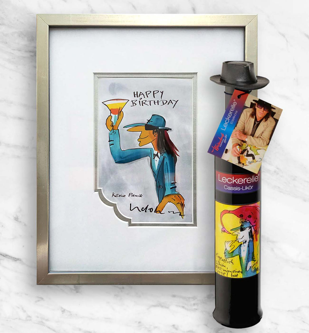 Geburtstags- Geschenkpaket: Miniprint + Leckerelle | Udo Lindenberg