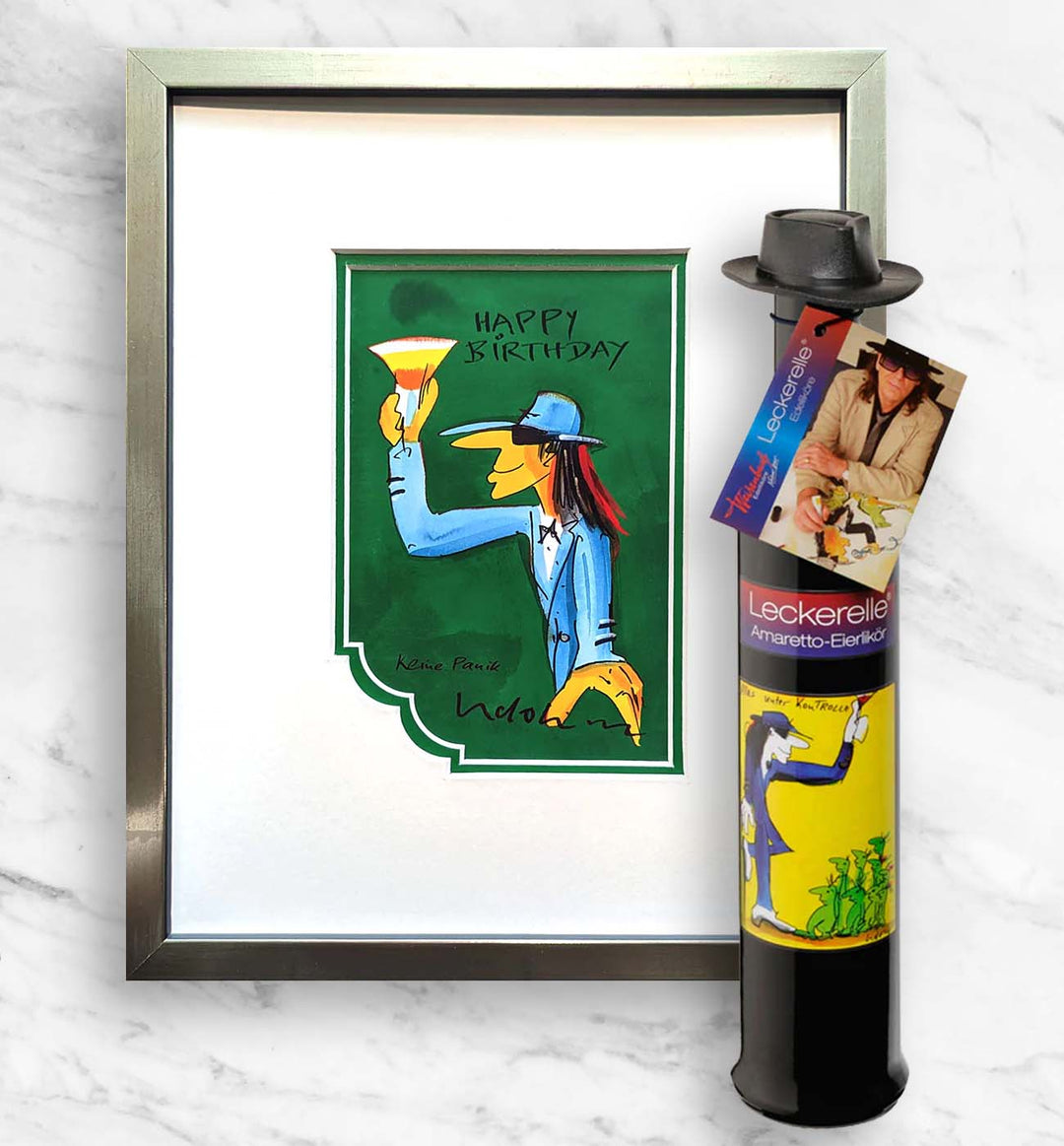 Geburtstags- Geschenkpaket: Miniprint + Leckerelle | Udo Lindenberg