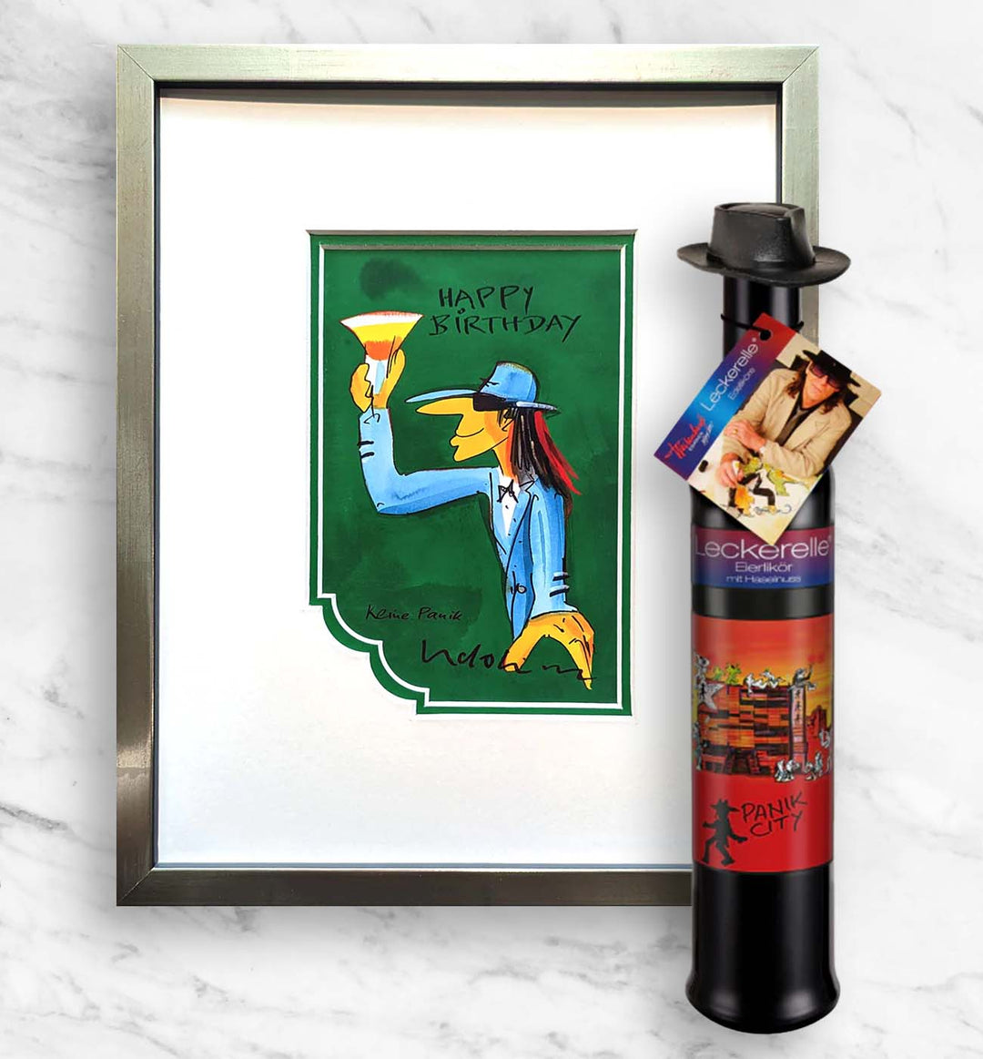 Geburtstags- Geschenkpaket: Miniprint + Leckerelle | Udo Lindenberg