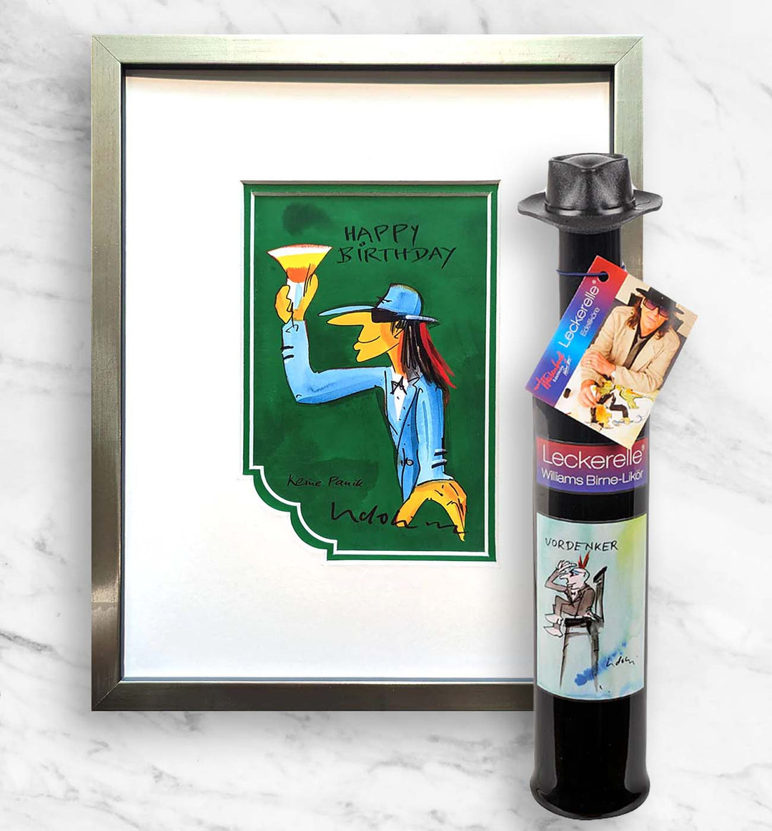 Geburtstags- Geschenkpaket: Miniprint + Leckerelle | Udo Lindenberg