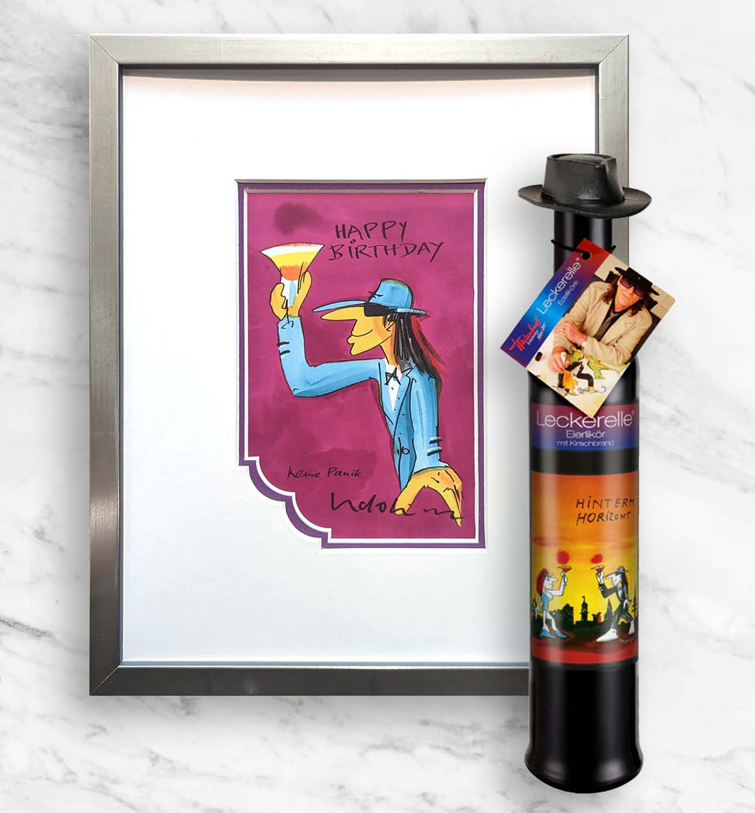 Geburtstags- Geschenkpaket: Miniprint + Leckerelle | Udo Lindenberg