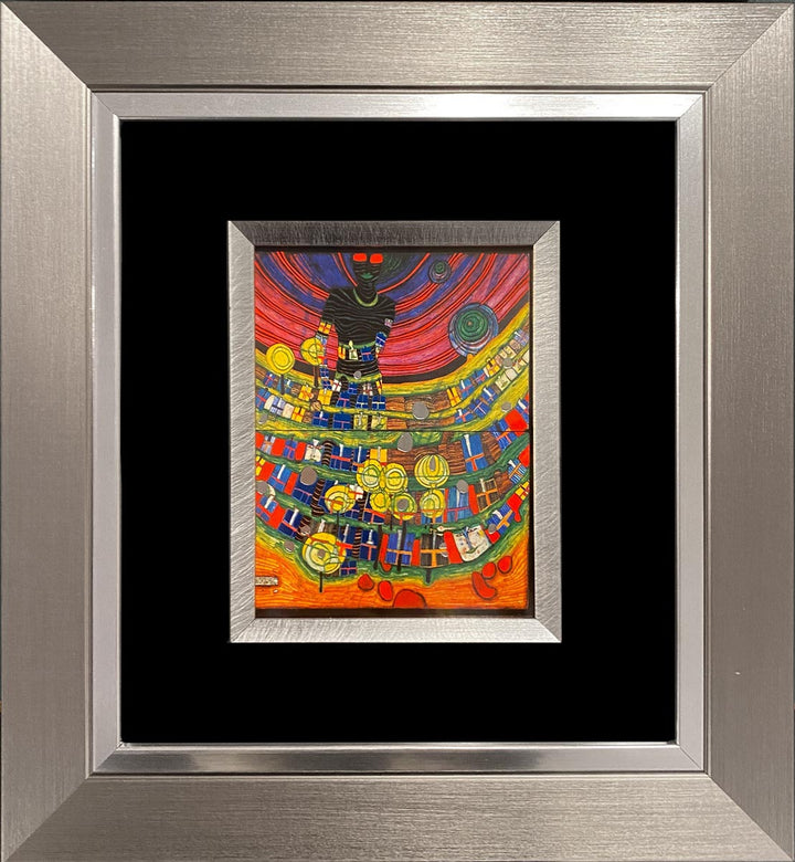 "Blinde Venus" | Friedensreich Hundertwasser Miniprint mit Rahmen