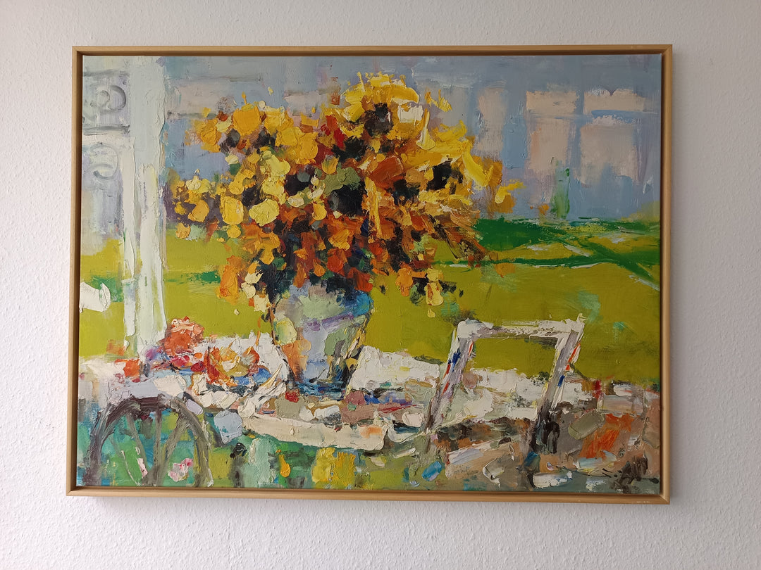 "Vase mit Sonnenblumen" | Valerius Merker