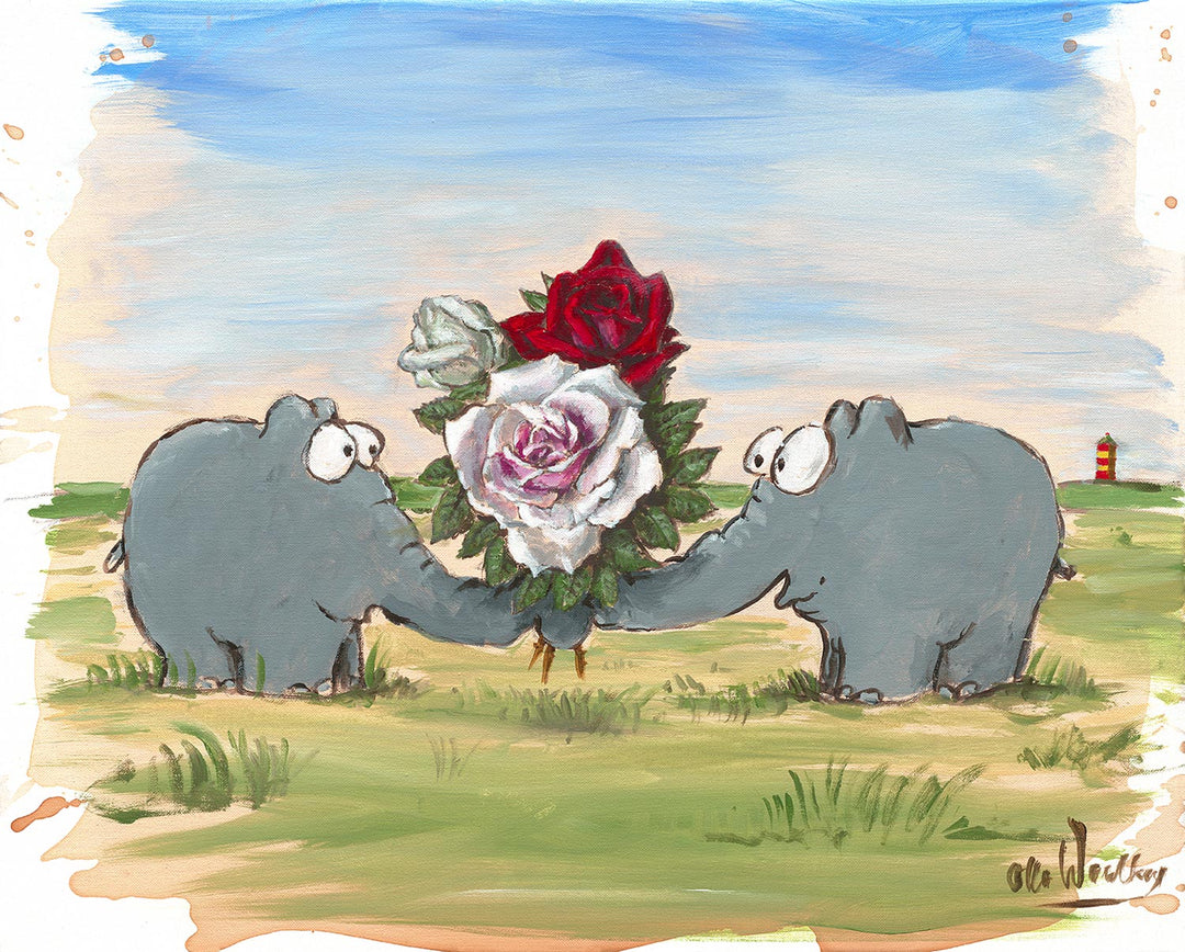 "La vie en rose" | Otto Waalkes Giclée Original